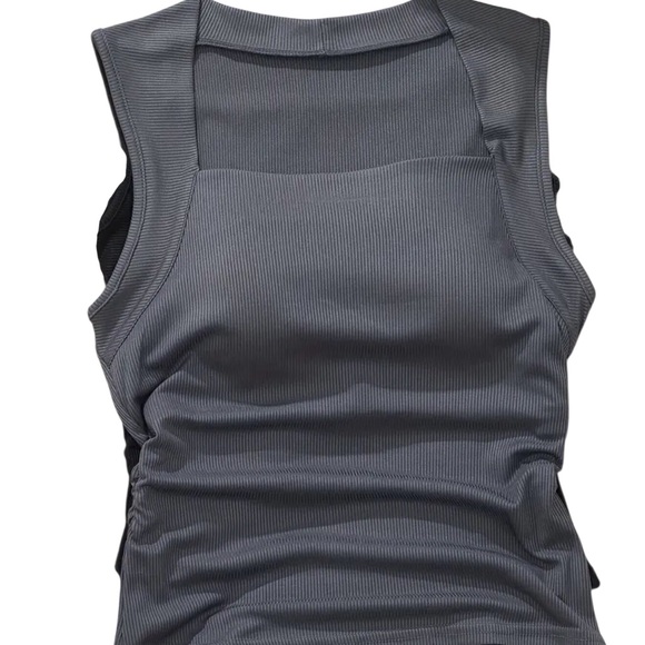Women's Stylish Sleeveless Ribbed Padded Tank Tops- Black Size-XL NWT - Picture 4 of 4